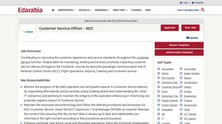 
                            11. Customer Service Officer - NCC - Dubai, UAE (Job #156830) - Edarabia
