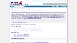 
                            2. Customer Service Pages - Flight1.com - Flight Simulator Add-ons for ...