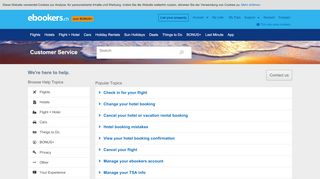 
                            9. Customer Service Portal - Ebookers