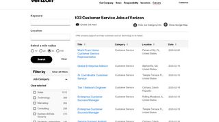 
                            5. Customer Service - Search Careers | About Verizon