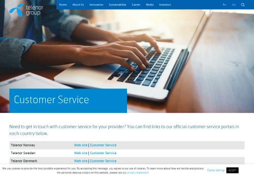 
                            10. Customer Service - Telenor Group