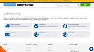 
                            7. Customer Services | Ireland - Harvey Norman