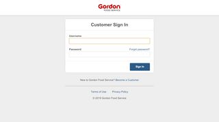 
                            2. Customer Sign In - Gordon Food Service