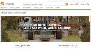 
                            11. Customer Support: About Your Online Order at The Home Depot