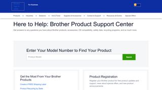 
                            3. Customer Support - Product Registration - Brother