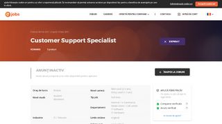 
                            13. Customer Support Specialist, ROMARG - Aplica pe eJobs!