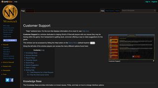 
                            12. Customer Support - Wowpedia - Your wiki guide to the World of Warcraft