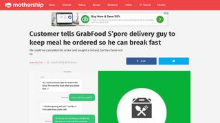 
                            9. Customer tells GrabFood S'pore delivery guy to keep meal he ...
