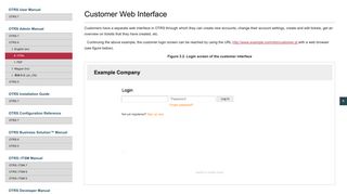 
                            3. Customer web interface