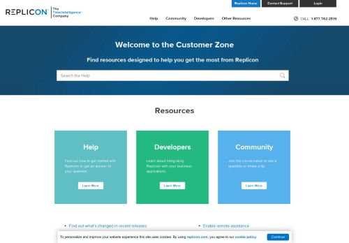 
                            2. Customer Zone - Replicon