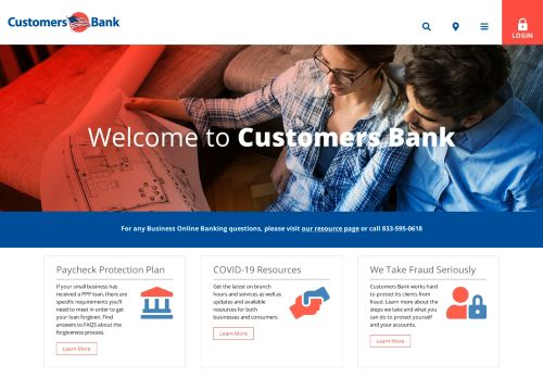 
                            3. Customers Bank: Home