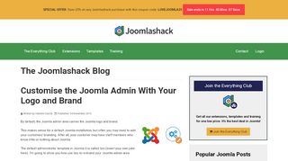 
                            10. Customise the Joomla Admin With Your Logo and Brand - Joomlashack