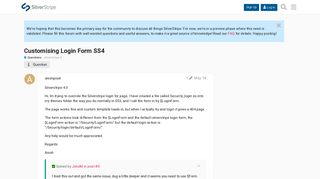 
                            1. Customising Login Form SS4 - Questions - Silverstripe Forum