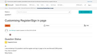 
                            2. Customising Register/Sign in page - Microsoft Dynamics CRM Forum ...