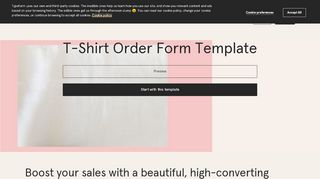 
                            2. Customizable Online T-Shirt Order Form Template | Typeform Templates