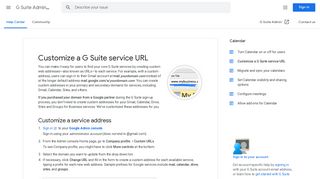 
                            1. Customize a G Suite service URL - G Suite Admin Help - Google Support