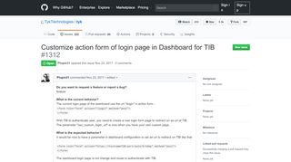 
                            12. Customize action form of login page in Dashboard for TIB · Issue ...