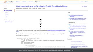 
                            11. Customize an iframe for Wordpress OneAll Social Login Plugin ...