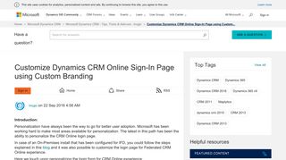 
                            7. Customize Dynamics CRM Online Sign-In Page using Custom Branding
