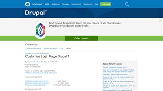 
                            2. Customize Login Page Drupal 7 | Drupal.org