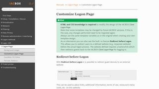 
                            8. Customize Logon Page — IAC-BOX 1.0 documentation