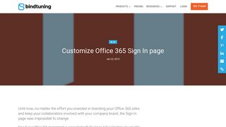 
                            8. Customize Office 365 Sign In page | BindTuning Resources