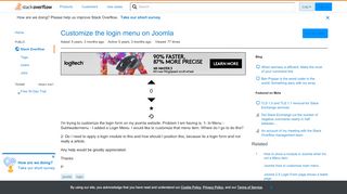 
                            12. Customize the login menu on Joomla - Stack Overflow