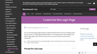 
                            13. Customize the Login Page | Blackboard Help