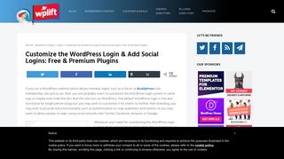 
                            11. Customize the WordPress Login & Add Social Logins: Free & Premium ...
