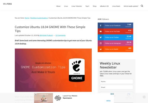 
                            6. Customize Ubuntu 18.04 GNOME With These Simple Tips - It's FOSS