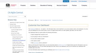 
                            11. Customize Your Dashboard | CA Agile Central Help