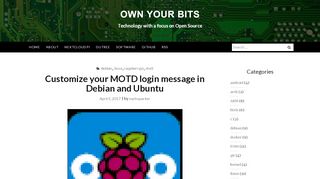 
                            1. Customize your MOTD login message in Debian and Ubuntu – Own ...