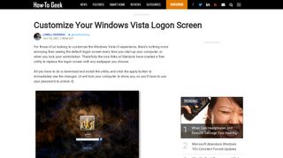 
                            2. Customize Your Windows Vista Logon Screen - How-To Geek