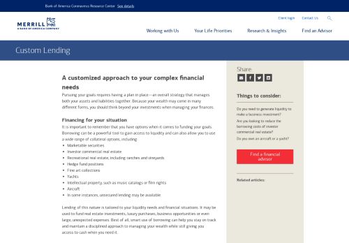 
                            5. Customized Lending - Merrill Lynch