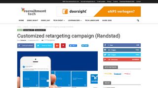 
                            11. Customized retargeting campaign (Randstad) - Recruitment Tech