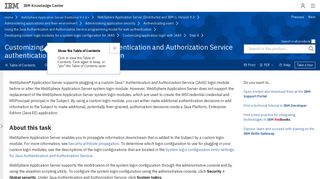 
                            7. Customizing a server-side Java Authentication and Authorization ... - IBM