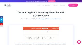 
                            5. Customizing Divi's Secondary Menu Bar with a Call to Action | Elegant ...