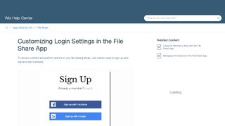 
                            9. Customizing Login Settings in the File Share App | Help Center | Wix ...