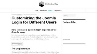 
                            8. Customizing the Joomla login for different users - CollectiveRay