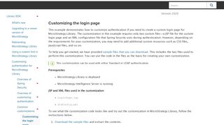 
                            7. Customizing the login page - MicroStrategy