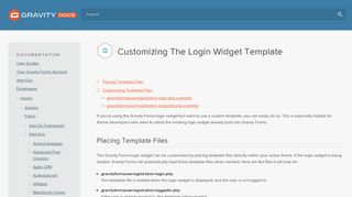 
                            3. Customizing The Login Widget Template - Gravity Forms