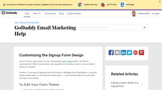 
                            7. Customizing the Signup Form Design | GoDaddy Email Marketing ...