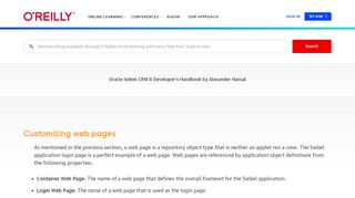 
                            6. Customizing web pages - Oracle Siebel CRM 8 Developer's ...