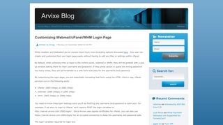 
                            7. Customizing Webmail/cPanel/WHM Login Page | Arvixe Blog