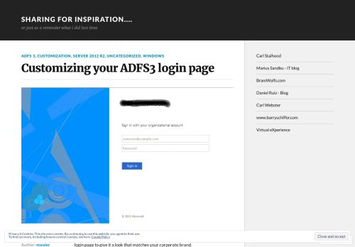 
                            10. Customizing your ADFS3 login page – sharing for inspiration….