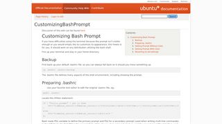 
                            8. CustomizingBashPrompt - Community Help Wiki