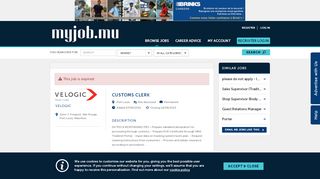 
                            11. Customs Clerk with Velogic, Port Louis - MyJob.mu