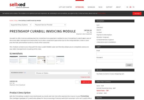 
                            12. customweb GmbH - PrestaShop Curabill Invoicing Module - sellXed.com