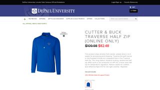 
                            7. Cutter Buck Traverse Half Zip Online Only - DePaul University ...