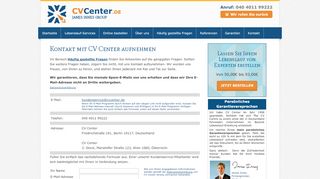 
                            5. CV Center – Kontaktmöglichkeiten